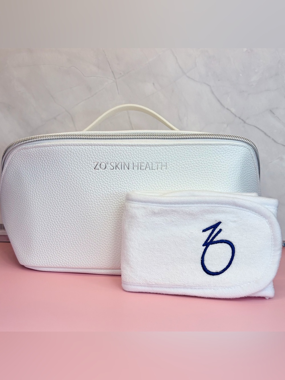 ZO Skin Health White Skincare Travel Case with White Headband